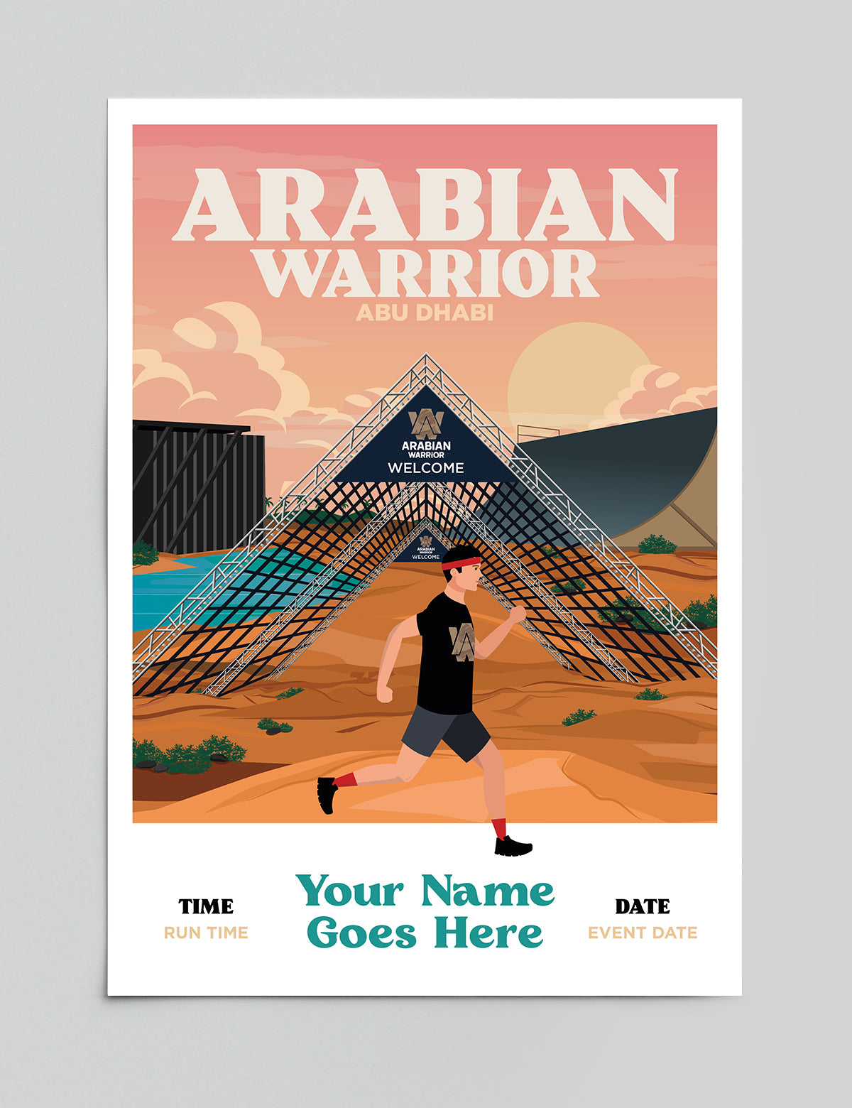 Personalised Marathon Poster Designed for Finishers of the Arabian ...